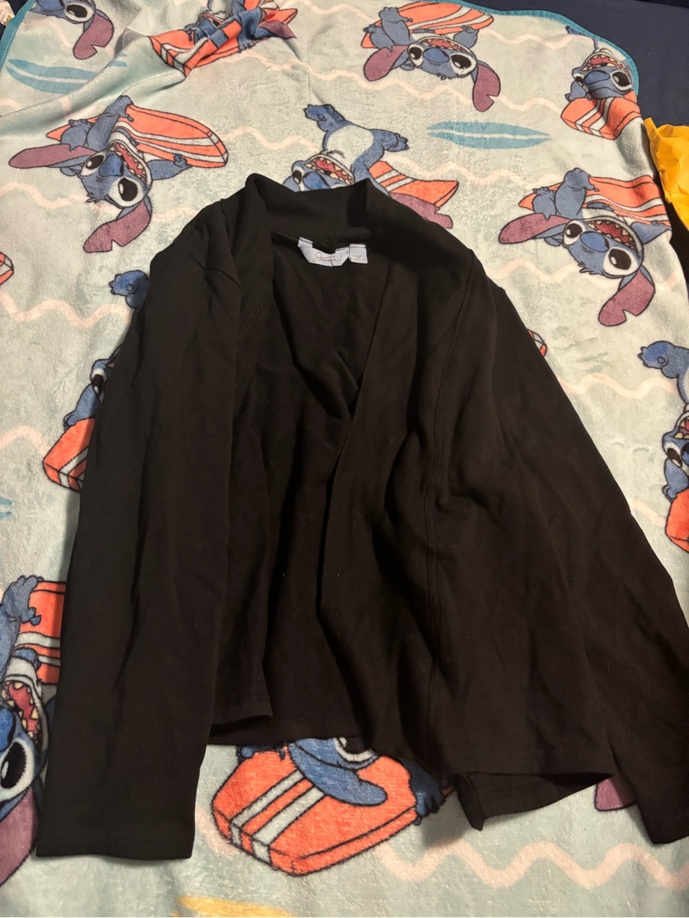 Jessica Black Open-Front Cardigan